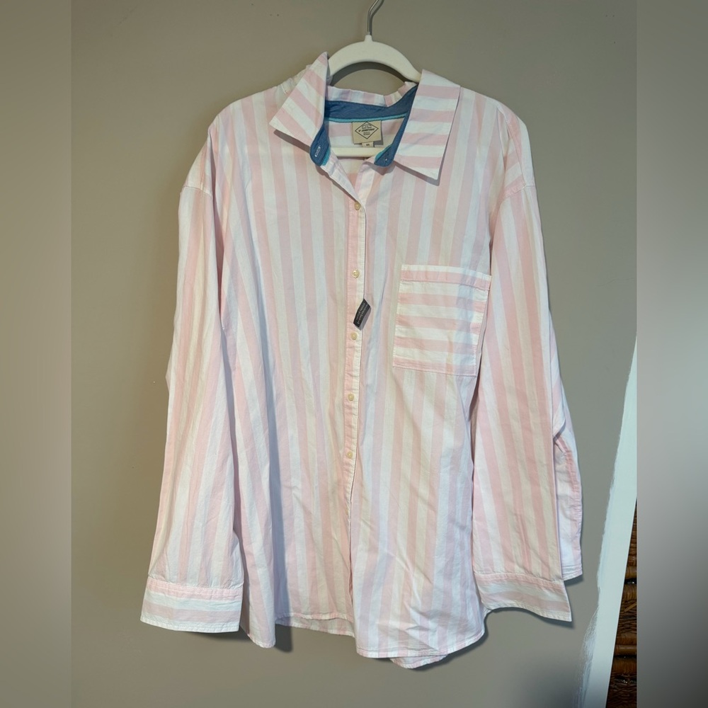 St John’s Bay Striped Button-Up Shirt